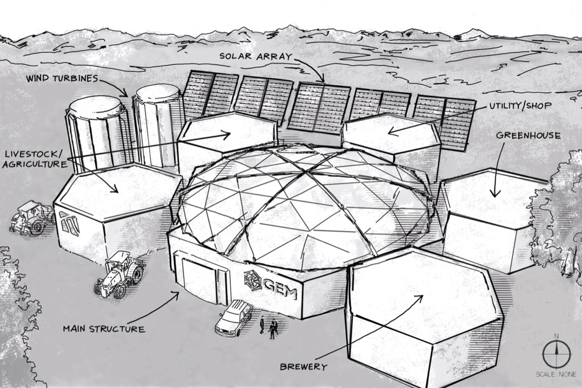 geodesic dome mining